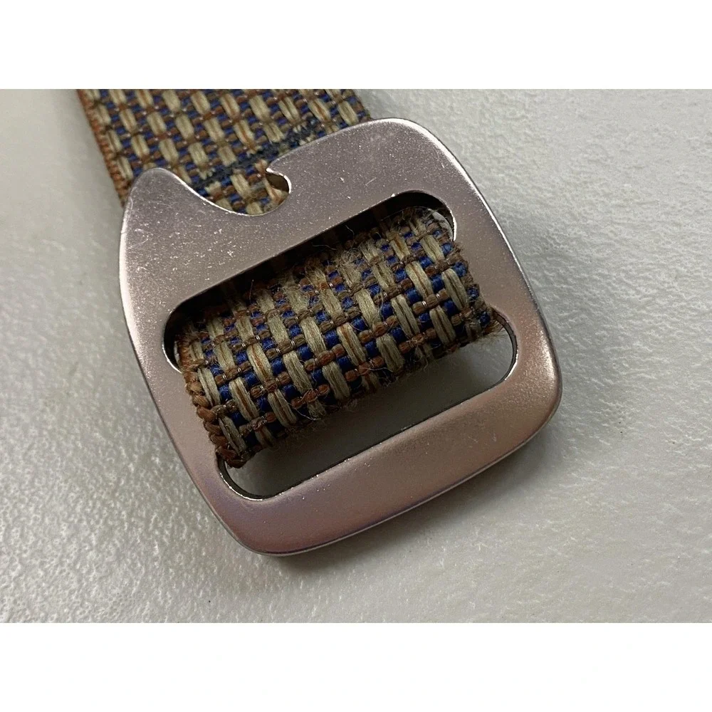 Bison Designs Belt Mens Medium Brown Nylon Webbing Bottle Opener 34 36 38